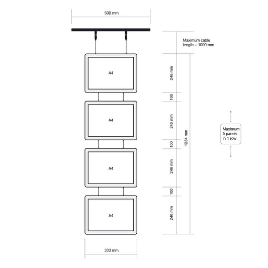 Led Pocket Display Set A4